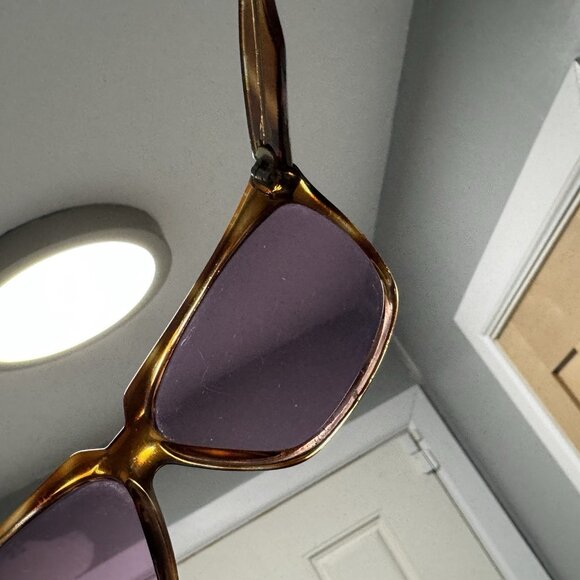 Vintage Anne Klein Riviera Brown Sunglasses Pink Lenses